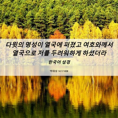 Picture 06 - 역대상 14:17 KOR - 다윗의 명성이 열국에 퍼졌고 - Bible Verse Picture
