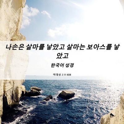 Picture 06 - 역대상 2:11 KOR - 나손은 살마를 낳았고 살마는 - Bible Verse Picture