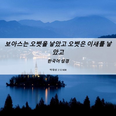 Picture 06 - 역대상 2:12 KOR - 보아스는 오벳을 낳았고 오벳은 - Bible Verse Picture