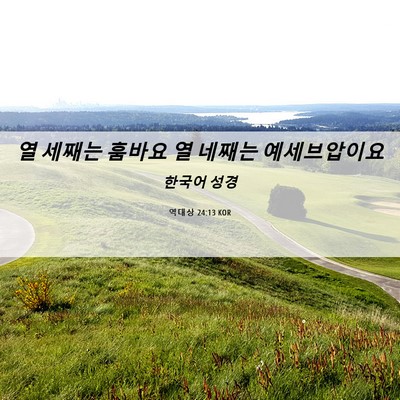 Picture 06 - 역대상 24:13 KOR - 열 세째는 훔바요 열 네째는 - Bible Verse Picture