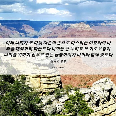 Picture 06 - 역대하 13:8 KOR - 이제 너희가 또 다윗 자손의 손으로 - Bible Verse Picture