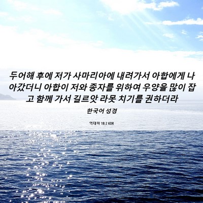 Picture 06 - 역대하 18:2 KOR - 두어해 후에 저가 사마리아에 - Bible Verse Picture