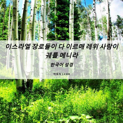 Picture 06 - 역대하 5:4 KOR - 이스라엘 장로들이 다 이르매 레위 - Bible Verse Picture