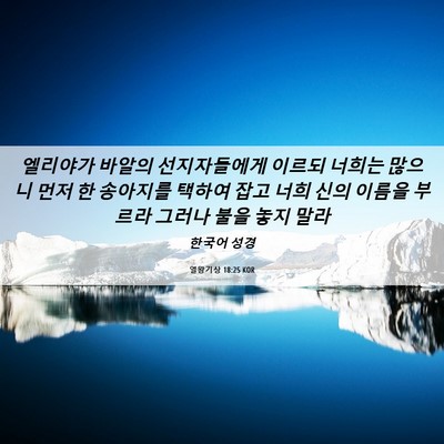 Picture 06 - 열왕기상 18:25 KOR - 엘리야가 바알의 선지자들에게 - Bible Verse Picture