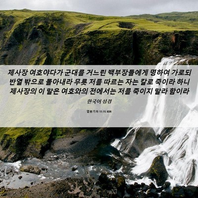 Picture 06 - 열왕기하 11:15 KOR - 제사장 여호야다가 군대를 거느린 - Bible Verse Picture