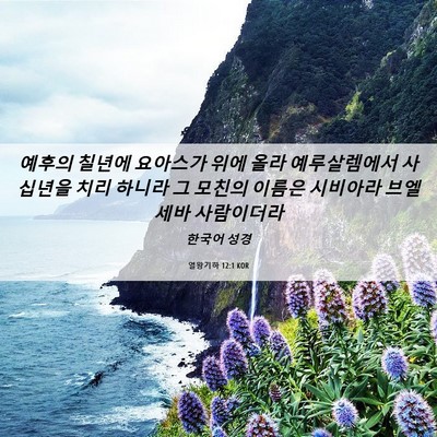 Picture 06 - 열왕기하 12:1 KOR - 예후의 칠년에 요아스가 위에 올라 - Bible Verse Picture
