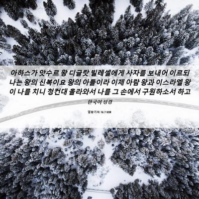 Picture 06 - 열왕기하 16:7 KOR - 아하스가 앗수르 왕 디글랏 - Bible Verse Picture