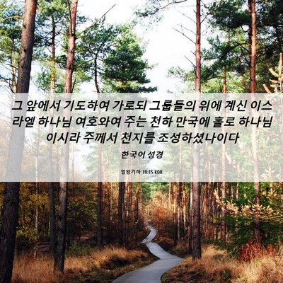 Picture 06 - 열왕기하 19:15 KOR - 그 앞에서 기도하여 가로되 그룹들의 - Bible Verse Picture