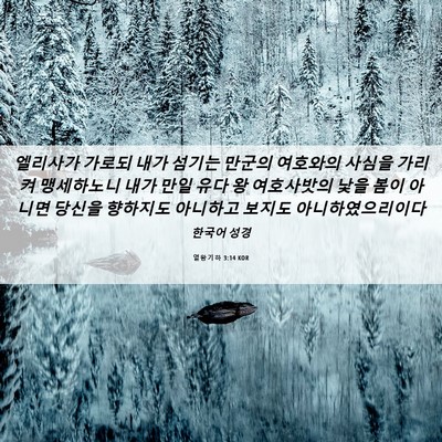 Picture 06 - 열왕기하 3:14 KOR - 엘리사가 가로되 내가 섬기는 만군의 - Bible Verse Picture