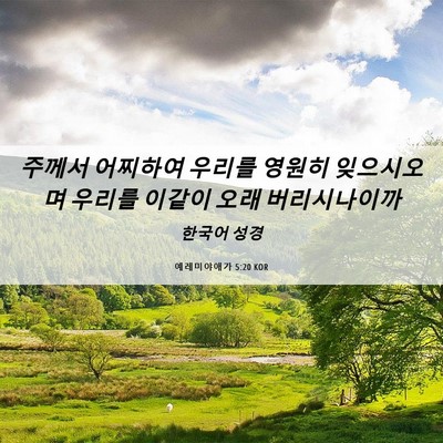 Picture 06 - 예레미야애가 5:20 KOR - 주께서 어찌하여 우리를 영원히 - Bible Verse Picture