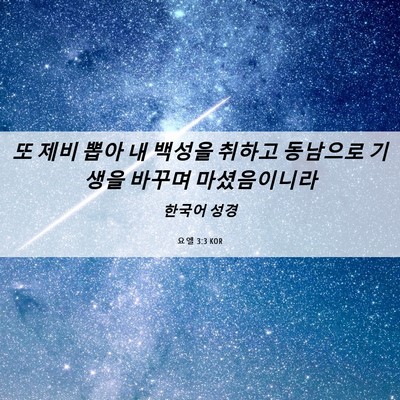 Picture 06 - 요엘 3:3 KOR - 또 제비 뽑아 내 백성을 취하고 - Bible Verse Picture
