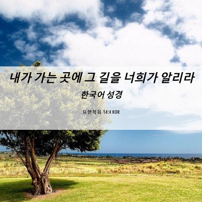 Picture 06 - 요한복음 14:4 KOR - 내가 가는 곳에 그 길을 너희가 - Bible Verse Picture