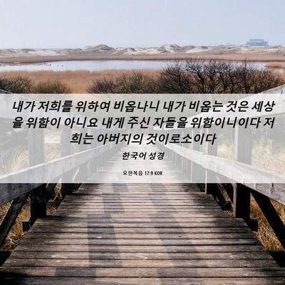 Picture 06 - 요한복음 17:9 KOR - 내가 저희를 위하여 비옵나니 내가 - Bible Verse Picture