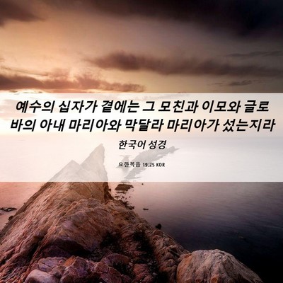 Picture 06 - 요한복음 19:25 KOR - 예수의 십자가 곁에는 그 모친과 - Bible Verse Picture