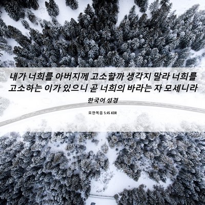 Picture 06 - 요한복음 5:45 KOR - 내가 너희를 아버지께 고소할까 - Bible Verse Picture