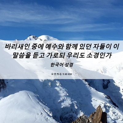 Picture 06 - 요한복음 9:40 KOR - 바리새인 중에 예수와 함께 있던 - Bible Verse Picture