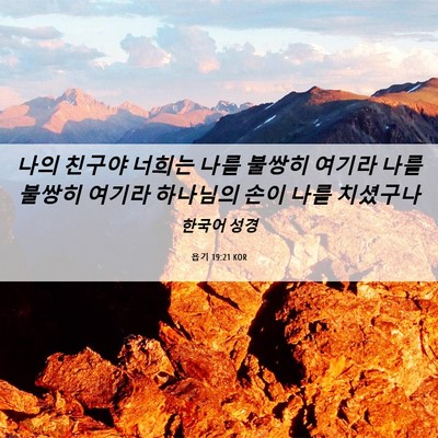 Picture 06 - 욥기 19:21 KOR - 나의 친구야 너희는 나를 불쌍히 - Bible Verse Picture