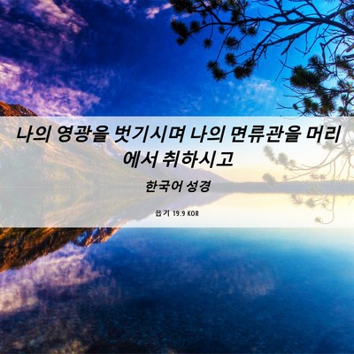 Picture 06 - 욥기 19:9 KOR - 나의 영광을 벗기시며 나의 면류관을 - Bible Verse Picture