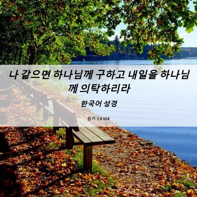 Picture 06 - 욥기 5:8 KOR - 나 같으면 하나님께 구하고 내일을 - Bible Verse Picture