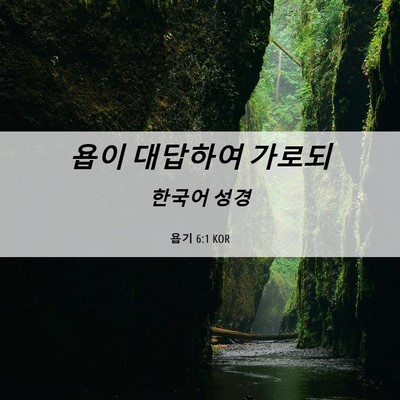 Picture 06 - 욥기 6:1 KOR - 욥이 대답하여 - Bible Verse Picture