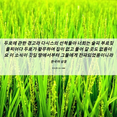 Picture 06 - 이사야 23:1 KOR - 두로에 관한 경고라 다시스의 - Bible Verse Picture
