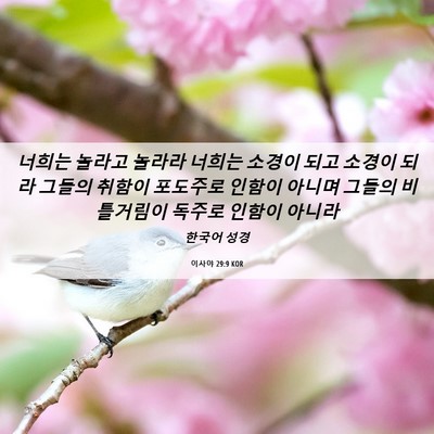 Picture 06 - 이사야 29:9 KOR - 너희는 놀라고 놀라라 너희는 소경이 - Bible Verse Picture