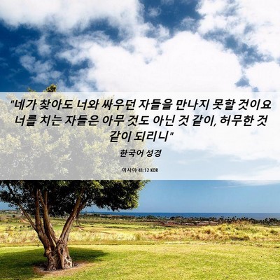 Picture 06 - 이사야 41:12 KOR - 