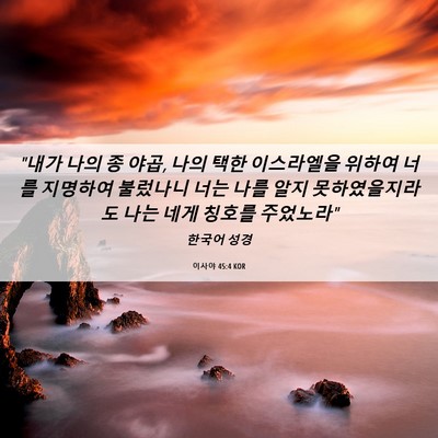 Picture 06 - 이사야 45:4 KOR - 