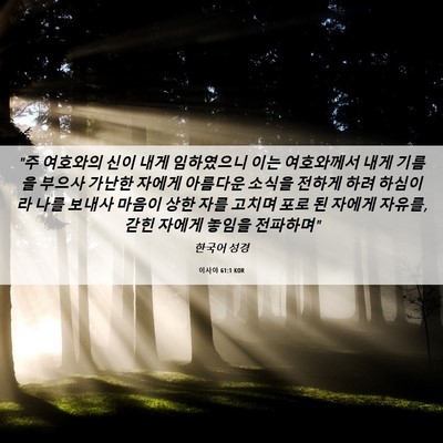 Picture 06 - 이사야 61:1 KOR - 