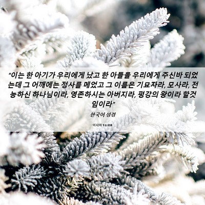 Picture 06 - 이사야 9:6 KOR - 