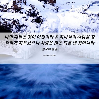 Picture 06 - 전도서 7:29 KOR - 나의 깨달은 것이 이것이라 곧 - Bible Verse Picture