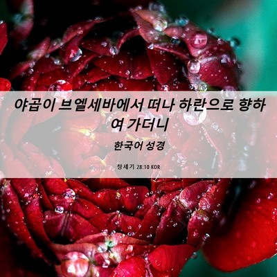 Picture 06 - 창세기 28:10 KOR - 야곱이 브엘세바에서 떠나 하란으로 - Bible Verse Picture