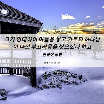 Picture 06 - 창세기 30:23 KOR - 그가 잉태하여 아들을 낳고 가로되 - Bible Verse Picture