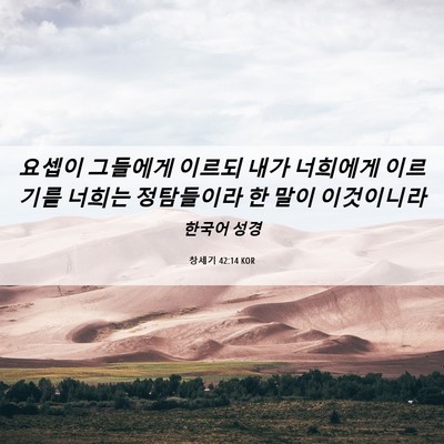 Picture 06 - 창세기 42:14 KOR - 요셉이 그들에게 이르되 내가 - Bible Verse Picture
