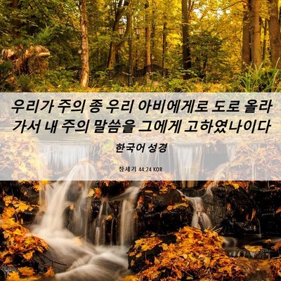 Picture 06 - 창세기 44:24 KOR - 우리가 주의 종 우리 아비에게로 - Bible Verse Picture