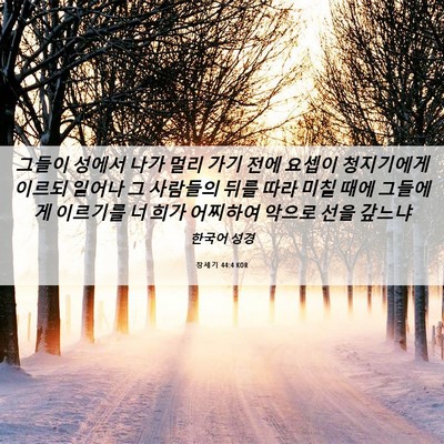Picture 06 - 창세기 44:4 KOR - 그들이 성에서 나가 멀리 가기 전에 - Bible Verse Picture