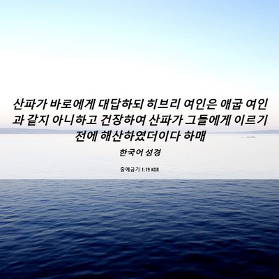 Picture 06 - 출애굽기 1:19 KOR - 산파가 바로에게 대답하되 히브리 - Bible Verse Picture