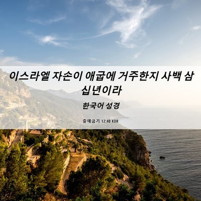 Picture 06 - 출애굽기 12:40 KOR - 이스라엘 자손이 애굽에 거주한지 - Bible Verse Picture