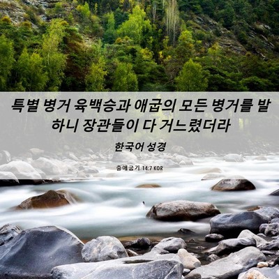 Picture 06 - 출애굽기 14:7 KOR - 특별 병거 육백승과 애굽의 모든 - Bible Verse Picture