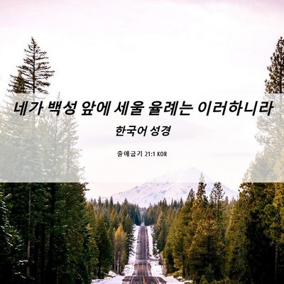 Picture 06 - 출애굽기 21:1 KOR - 네가 백성 앞에 세울 율례는 - Bible Verse Picture