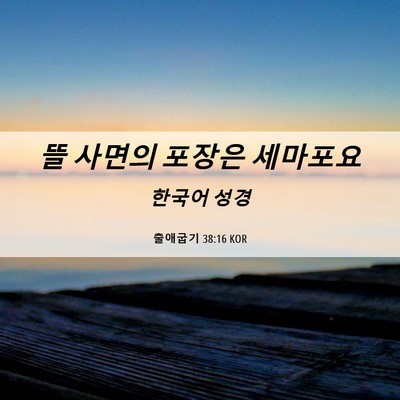 Picture 06 - 출애굽기 38:16 KOR - 뜰 사면의 포장은 - Bible Verse Picture