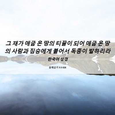 Picture 06 - 출애굽기 9:9 KOR - 그 재가 애굽 온 땅의 티끌이 되어 - Bible Verse Picture