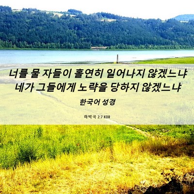 Picture 06 - 하박국 2:7 KOR - 너를 물 자들이 홀연히 일어나지 - Bible Verse Picture