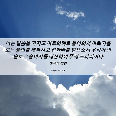 Picture 06 - 호세아 14:2 KOR - 너는 말씀을 가지고 여호와께로 - Bible Verse Picture