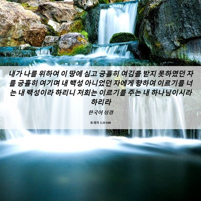 Picture 06 - 호세아 2:23 KOR - 내가 나를 위하여 이 땅에 심고 - Bible Verse Picture