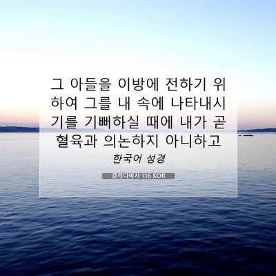 Picture 07 - 갈라디아서 1:16 KOR - 그 아들을 이방에 전하기 위하여 - Bible Verse Picture