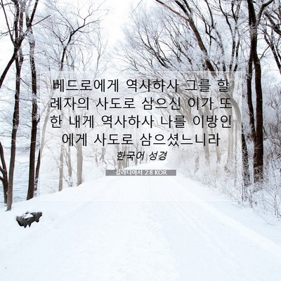 Picture 07 - 갈라디아서 2:8 KOR - 베드로에게 역사하사 그를 할례자의 - Bible Verse Picture