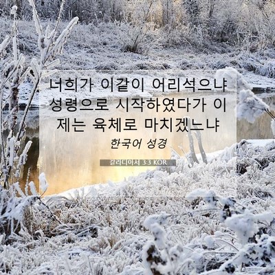Picture 07 - 갈라디아서 3:3 KOR - 너희가 이같이 어리석으냐 성령으로 - Bible Verse Picture