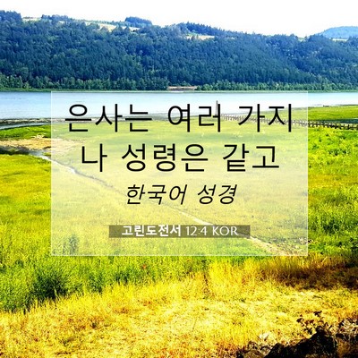 Picture 07 - 고린도전서 12:4 KOR - 은사는 여러 가지나 성령은 - Bible Verse Picture