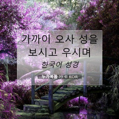 Picture 07 - 누가복음 19:41 KOR - 가까이 오사 성을 보시고 - Bible Verse Picture